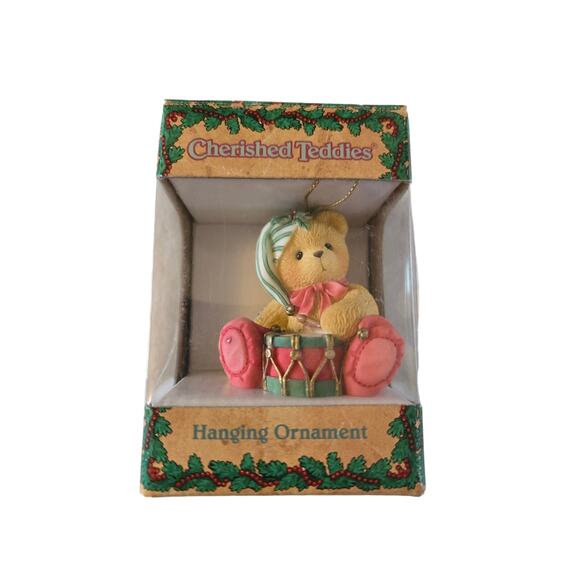 Cherished Teddies Drummer Boy Hanging Ornament - Picture 1 of 11